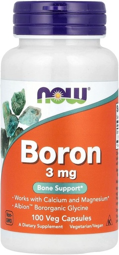 [BRSWIY32BQOBUGT2] Now Foods Boron 3mg 100 Caps