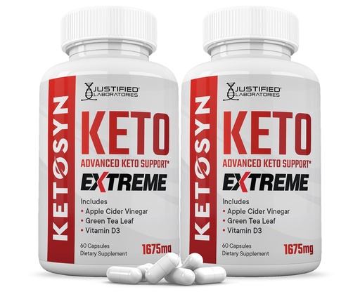 [BRSRAYAQPJ7WYCY6] (2 Pack) Ketosyn Keto ACV Extreme Pills 1675 MG Keto Support Blend Capsule Alternative to Keto ACV Formulated with Apple Cider Vinegar Extra Virgin Olive Oil Powder Green Tea Leaf 120 Capsules