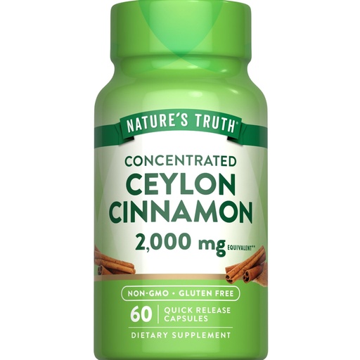 [BRSWYAQEPINGEYD3] Nature's Truth Ceylon Cinnamon Pill Capsules | Non-GMO & Gluten Free Supplement