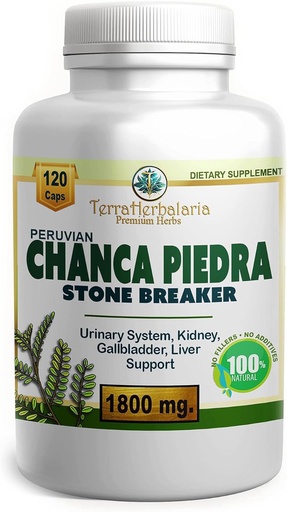 [BRSRO2Y7CIIAYA32] Chanca Piedra Stone Breaker | Made in USA with Premium Chanca Piedra from Peru | 1800 mg | Stone Dissolver Crusher, Kidney & Gallbladder Support | Liver Support, Flush,120 Vegetarian Soft Capsules