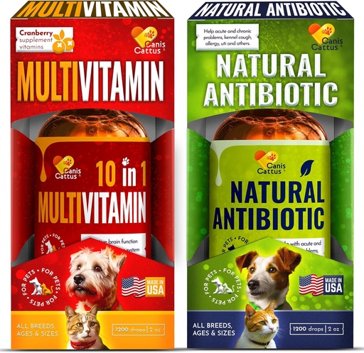 [BRSROAIPDIPB6CDG] Cat & Dog Vitamins and Supplements | Cat Multivitamin 10-in-1 | Dog Supplements & Vitamins | Bundle