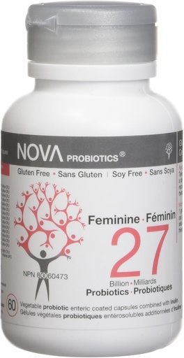 [BRSWIHQFCQFR4DA3] Nova Probiotics Feminine 27 Billion 60 Vcaps