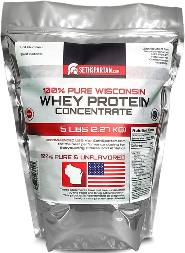[BRSROZT6PIAR6CIV] 100% Pure Whey Protein - 5 LB (2.27 KG) - 30g Protein Per Scoop! - Unflavored Whey Protein - (USA Whey Protein NOT China Imported)