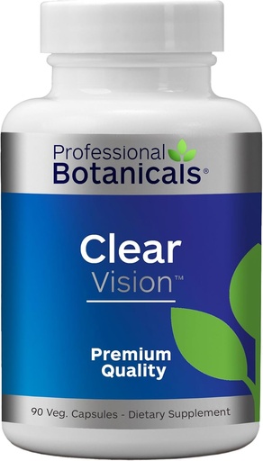 [BRSWIYIDBQAQI23M] Professional Botanicals Clear Vision Eye Vitamins - Lutein, Zeaxanthin Supports Eye Strain, Dry Eyes, and Vision Health – 90 Vegetarian Capsules