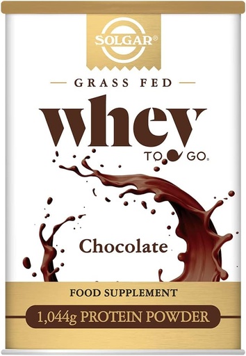 [BRSWIYQ3DECQO3TO] Solgar Whey To Go Protein Powder, Chocolate, 42 oz - Isolate and Concentrate - Mixes Easily for Smooth Taste - Gluten-Free - 20g Protein per Serving