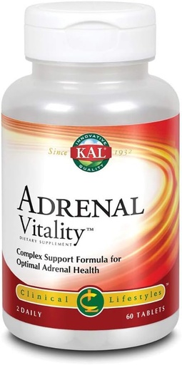 [BRSWIYT3PMMRSADI] KAL Adrenal Vitality Tablets, 60 Count
