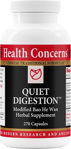 [BRSW2FL4PIHBQCA6] Health Concerns Quiet Digestion – Digestive Support for Upset Stomach, Gas, & Bloating – Herbal Chinese Formula with Bao He Wan – Supplement with Poria, Barley, & Mangolia Bark - 270 Capsules