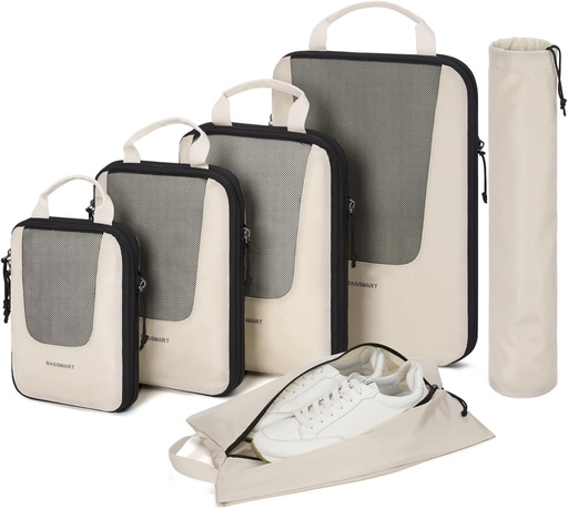 [BRSRAGQKDIAQACTP] BAGSMART Compression Packing Cubes for Travel, 6 Set/5 Set/4 Set, Compression Matkalaukku Järjestäjä Laukut Set Matkalaukut Essentials, Kevyt pakkaus Järjestäjät
