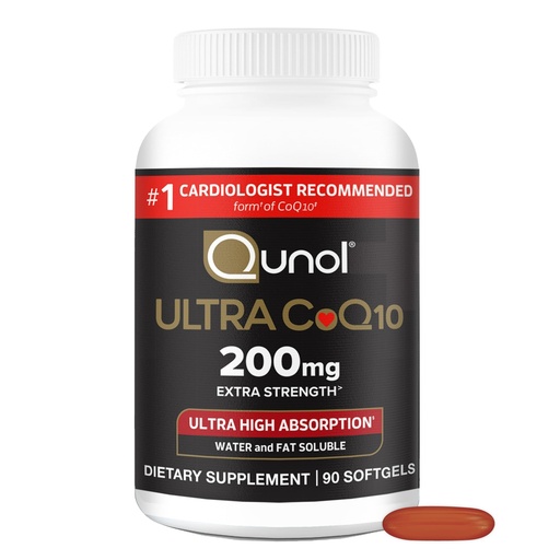 [BRSROCT2OQHQYA3L] Qunol CoQ10 200mg Softgels, Ultra CoQ10 - Ultra High Absorption Coenzyme Q10 Supplements - Antioxidant Supplement for Vascular and Heart Health & Energy Production, 90 Count