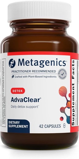 [BRSWIZYDPIGR62Y7] Metagenics AdvaClear - Daily Detox Support with B Vitamins, Zinc & Pantothenic Acid - Supports Liver & Immune Health* - Non-GMO, Gluten-Free, Vegan - GMP Certified Facility - 42 Capsules
