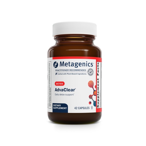 [BRSWIZYDPIGR62Y7] Metagenics AdvaClear - Daily Detox Support with B Vitamins, Zinc & Pantothenic Acid - Supports Liver & Immune Health* - Non-GMO, Gluten-Free, Vegan - GMP Certified Facility - 42 Capsules
