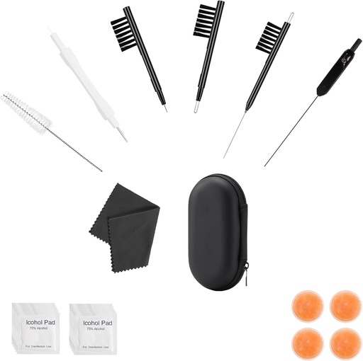 [BRSRAYAHC4BQGCY4] Phitunry 52-Piece Hearing Aid Cleaning Kit Accessories Portable Hearing Aid Case Pocket Size with Cleaning Brush Tools, Dry Capsules, Audio Wipes, Deer Velvet Cloth and Hearing Aid Travel Case（Small）