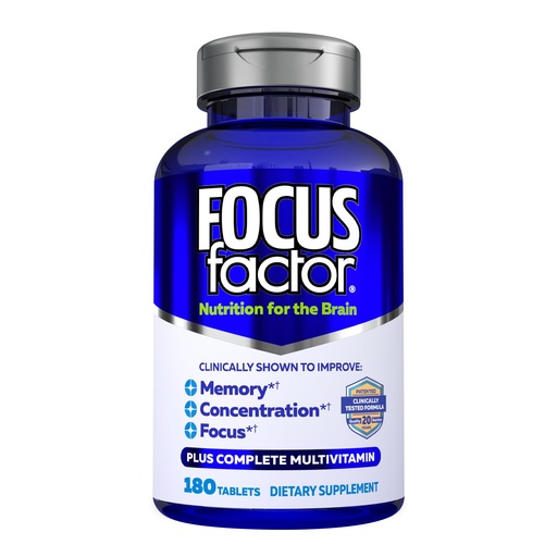 [BRSWYBQQBAOQM3DO] Focus Factor Brain Supplement Multivitamin Improve Memory and Clarity Boost Concentration Neuro Energy Learning Reasoning for Men and Women 180 Tablets