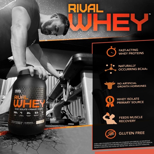 [BRSRAZADOQMRAD33] Rival Nutrition Rival Whey – Fruchtiger Getreide, 5lbs