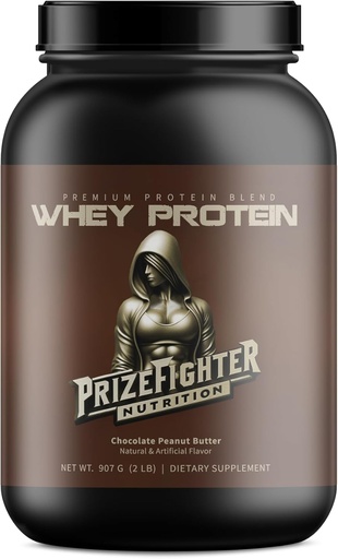 [BRSRAYYEA4MAK33H] Best Whey Protein (2 lb) Chocolate Peanut Butter Whey. with Digestive Enzymes for Absorption. 25g Protein Helps with Muscle Building and Recovery. Made in The USA