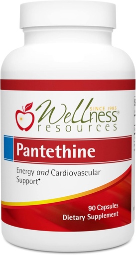 [BRSWI2Q3AQBRM2LI] Wellness Resources Pantethine - Active Vitamin B5. Vegan (300mg, 90 Capsules)
