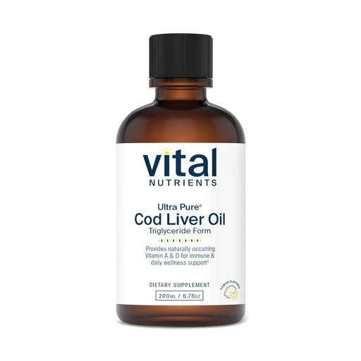 [BRSWIYIZCIIRAHTC] Vital Nutrients - Ultra Pure Cod Liver Oil 1025 (Pharmaceutical Grade) - 100% Pure Norwegian Cod Liver Oil - 200 ml per Bottle