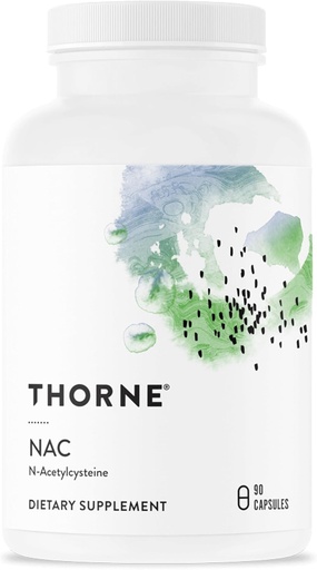 [BRSWIYQPAQJRG2TM] THORNE - NAC - N-Acetylcysteine - 500mg - Supports Respiratory Health & Immune Function - Promotes Liver & Kidney Detox* - Gluten, Dairy & Soy-Free - 90 Servings