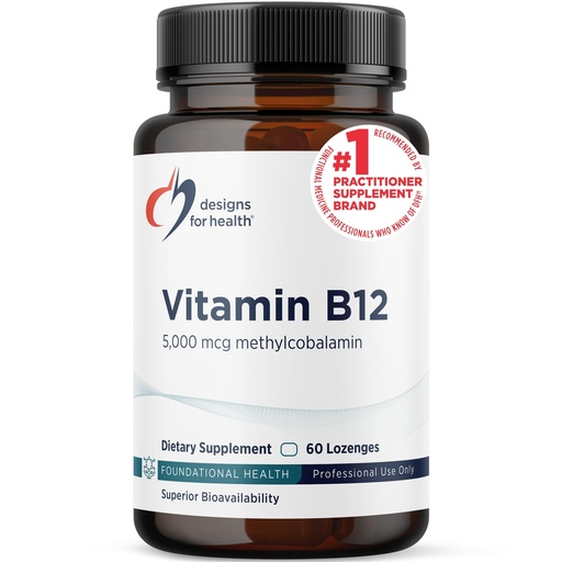 [BRSWIEAEBADGKCLO] Designs for Health Vitamin B12 Lozenges - B12 Vitamins 5000 mcg Methylcobalamin - Vitamin B12 Supplements - Vegan + Non GMO, Natural Berry Flavor (60 Quick Dissolve Lozenges)