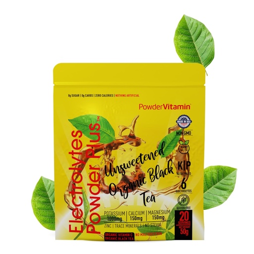 [BRSRAGDYBMHRYC3O] PowderVitamin Electrolytes Powder Plus (20 Servings) Unsweetened Black Tea Electrolyte Powder Keto,SugarFree, Pink Himalayan Salt,1000mgPotassium,150mgCalcium,150mgMagnesium,Hydration Powder NO STEVIA