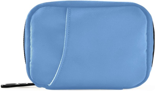 [BRSRMYA3OQDWAE3B] Pill Box 7 Day Pill Case Travel Pill Organizer Bag with Zipper Portable Weekly Case Compact Size for Vitamin supplement Holder, Solid Color Sky Blue
