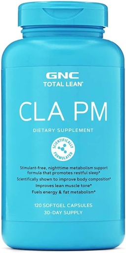[BRSWIEDRBAMA2DL2] GNC Total Lean CLA PM | Nighttime Metabolism Support for Restful Sleep | 120 Softgels