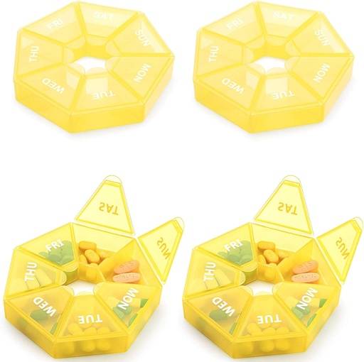 [BRSW2YYQOUCWG232] Weekly Pill Organizer Large 7 Day Pill Box Organizer Daily Medicine Case for Vitamin Fish Oil Pills Supplements Arthritis Friendly