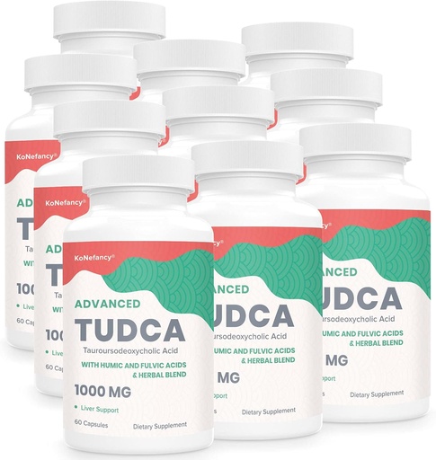 [BRSRMFDQA4HQOFA3] TUDCA Liver Supplements 1000mg - 600 Vegan Capsules,Milk Thistle Herbal Blend with Fulvic and Humic Acid for Liver,Digestive Health