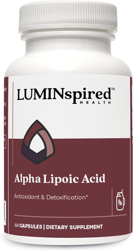 [BRSRA2YYPMNQ2ELP] LUMINSPIRED HEALTH Alpha Lipoic Acid 600mg CR with Biotin 500mcg for Better Absorption, 60 Vegan Tablets, Supports Antioxidant Function, Glucose Metabolism & Healthy Nerve Supplement, Gluten Free