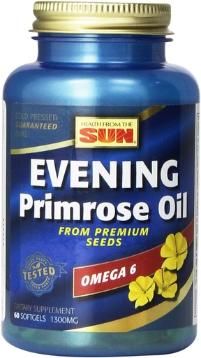 [BRSWIYAFBIAB2ADC] Health From The Sun Evening Primrose Oil 1300 Mg, 60-Count (Pack of 2)