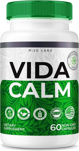 [BRSROFA6CUCRGHLX] Rize labs - Vida Calm Advanced Formula Kapselit, Tarjoaa maksimivoimaa, stressi, rauhoittaminen, rentoutuminen, täydentää (60 kapselia)