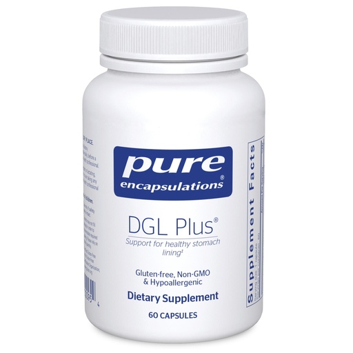 [BRSWIYT7OEABE3AZ] Pure Encapsulations DGL Plus - Gut Health Supplements for Men & Women - with Marshmallow Root, Aloe Vera Extract & Slippery Elm Bark - Non-GMO & Vegan - 60 Capsules