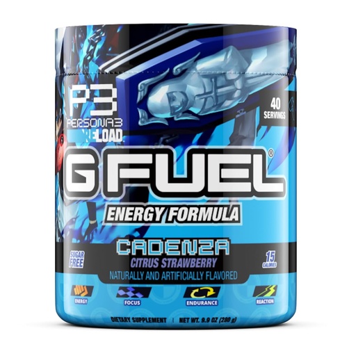 [BRSRAEIRCQARGCTL] G Fuel Cadenza Energy Drink Powder, Pre Workout Caffeine Mix for Gaming, Sugar Free Focus Amino, Vitamin + Antioxidants, 9.9oz (Citrus Strawberry, 40 Servings)