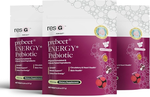 [BRSROGITB4FAEFI7] ResBiotic resG prebeet - Prebiotice Drink for Digestion, Ocazional Constipație, Gaz, Blooting with Akkermansia & GLP-1 Support w/Beet Root & Fiber, Gut Health for Women & Men - 560g (90 Servings)
