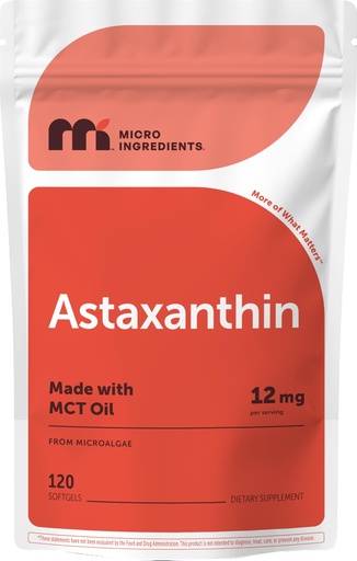 [BRSWYHY6DEMGACQ3] Micro Ingredients Astaxanthin 12mg with MCT Oil, 120 Softgels, 4 Month Supply | Premium Astaxanthin Antioxidant Supplements* | Fresh Microalgae Source | Triple Strength, Non-GMO, Gluten Free, No Soy