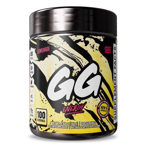[BRSROFL6C5YAOHLL] Gamer Supps GG Energy - Lemonade (100 Servings) - Keto Friendly Gaming Energy and Nootropic Blend, Sugar Free + Organic Caffeine + Vitamins, Powder Drink