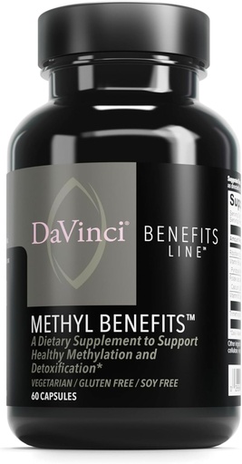 [BRSWYCY3DFYB4FDU] DAVINCI Labs Beneficii de metil - Supliment alimentar pentru a sprijini metilarea sanatoasa, detoxificarea si productia de energie* - cu vitamina B6, B12, Folate, si More - Gluten-Free - 60 Capsule vegetariene