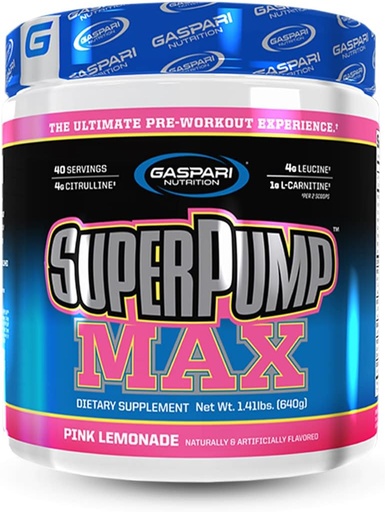 [BRSWIEIRPJ6BGHA3] Gaspari Nutrition SuperPump MAX, The Ultimate Pre Workout Powder, Sustained Energy Preworkout, Nitric Oxide Booster, Muscle Growth, Recovery & Replenishes Electrolytes (Pink Lemonade)