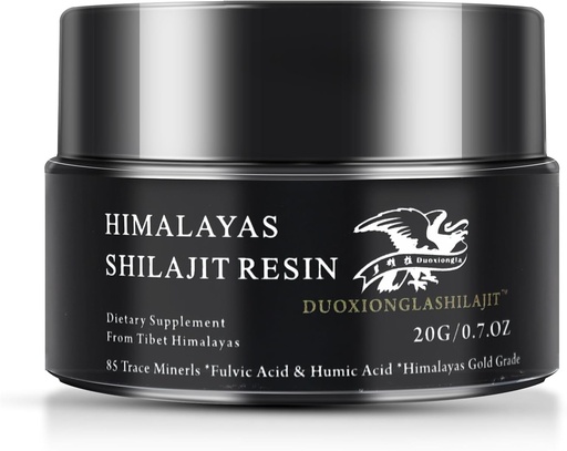 [BRSRA2T2OQDWCELO] Himalaya Shilajit Resin - Ren Gyllene Grad | 100% Naturlig med 85+ Spår Mineraler | Energiökning & Immun Support för Män & Kvinnor | Lab Testad | 20g, 100 portioner