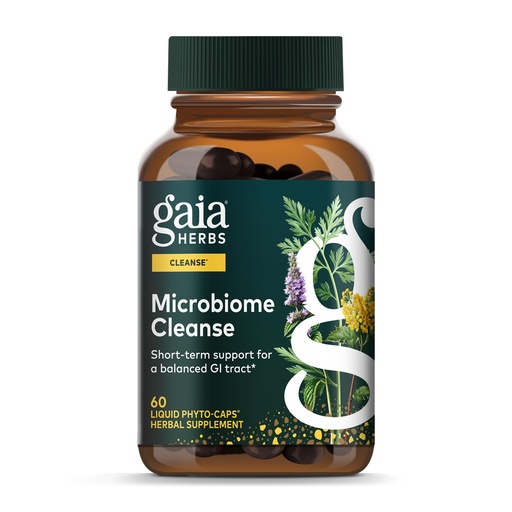 [BRSWYZY7OYORQAL2] Gaia Herbs Microbiome Cleanse - with Black Walnut, Sweet Wormwood, Oregano & Peppermint - Support for a Balanced GI Tract & Digestive Health* - 60 Vegan Liquid Phyto-Capsules (60 Servings)