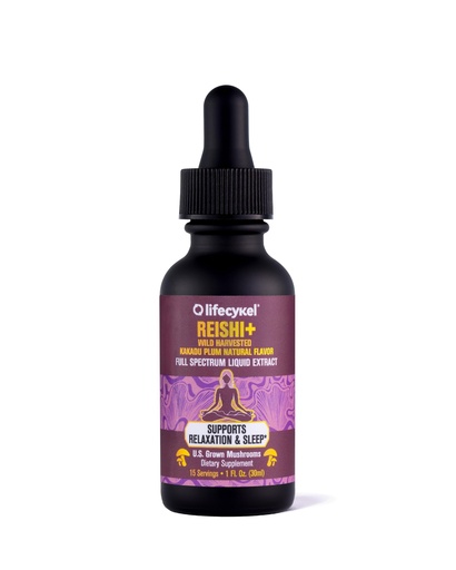 [BRSRAH3YAV6B6D3H] Life Cykel - Reishi Mushroom Extract with Wild Kakadu Plum - Potent Immune & Sleep Support Supplement, Vitamin-C Rich Adaptogen Mushroom Drops - 1 Fl Oz