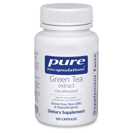[BRSWIY37BV6WGAL4] Pure Encapsulations Green Tea Extract (Decaffeinated) | Hypoallergenic Antioxidant Support for All Cells in the Body* | 120 Capsules
