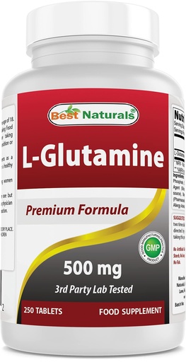 [BRSWIHY3O4AAMCTI] Best Naturals L-Glutamine 500 mg 250 Tablets