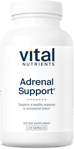 [BRSWIYAIC4DRGCDI] Vital Nutrients Adrenal Support | Adrenal Support Supplements for Gland Function and Cortisol Management | Supports Energy and Stress Levels | Gluten, Dairy, Soy Free | 120 Capsules