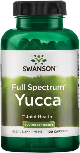 [BRSWIZQTOYBG2HLI] Swanson Premium Brand Full Specturm Yucca 500 Milligrams 100 Capsules