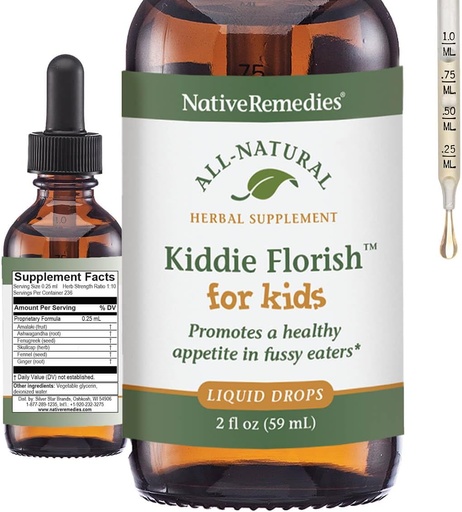 [BRSWIYQ5BYNWMEDA] Native Remedies Kiddie Florish - All Natural Herbal Supplement Promotes a Healthy Appetite in Picky Eaters - 59 mL