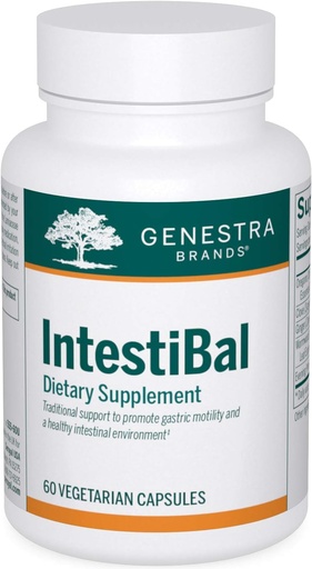 [BRSWIYQFCUCAO2DA] Genestra Brands IntestiBal | with Essential Oils from Ginger and Wormwood | 60 Capsules