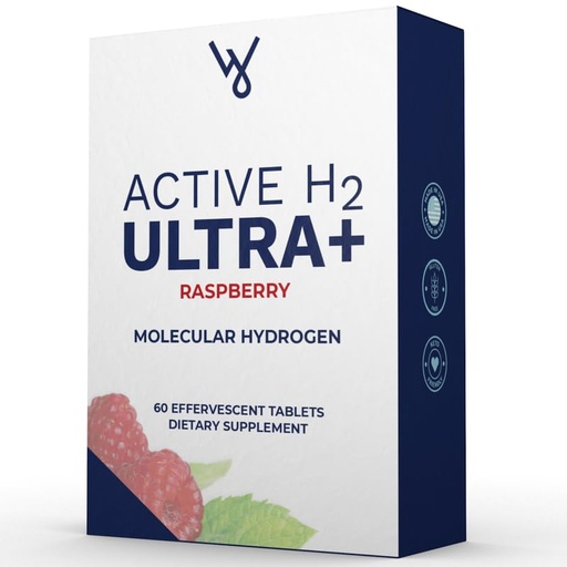 [BRSWGHDYCRYBQDT7] Active H2 Ultra+ Hydrogen Water Tablet, Natural Raspberry. Supports Overall Well-Being with Benefits of Molecular Hydrogen 60 Servings
