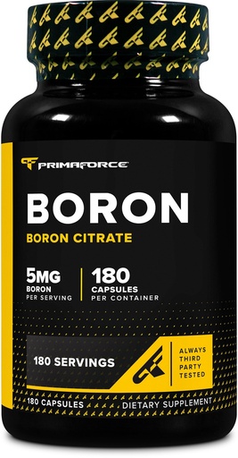 [BRSRMEAZDICQOFIZ] PrimaForce Boron Capsules 5mg, 180 Vegetarian Capsules